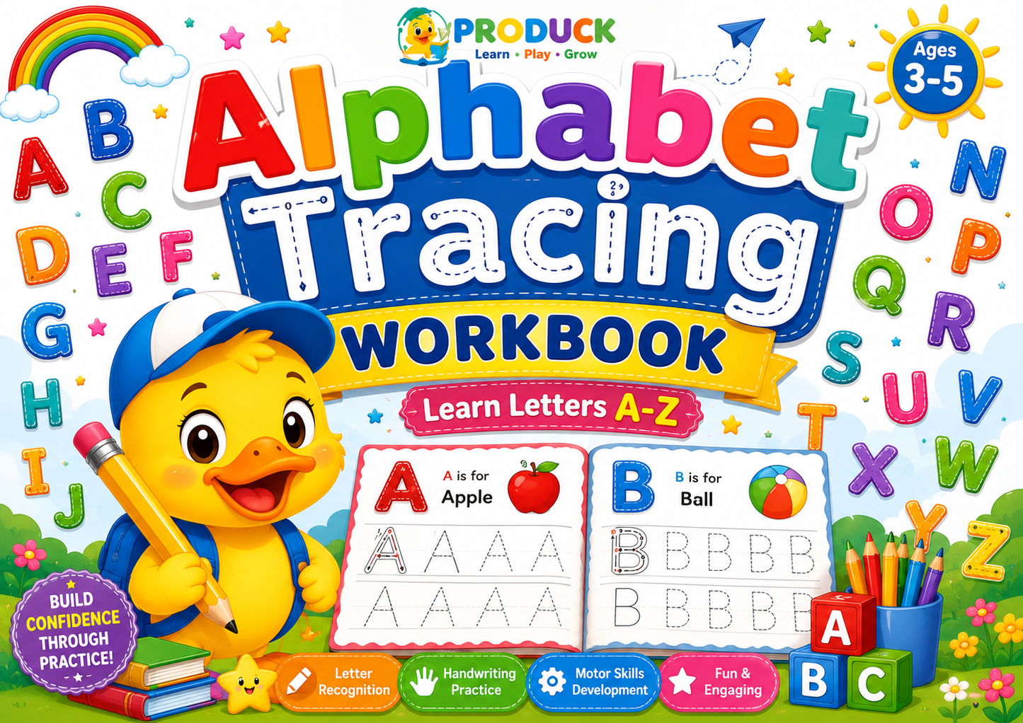 Alphabet Tracing Workbook A to Z | Ages 3-5